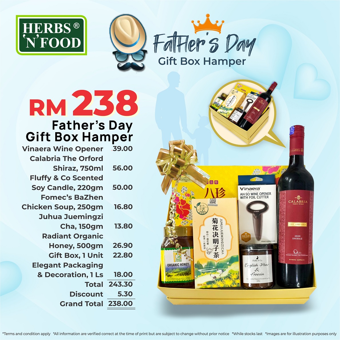 HNF FATHER’S DAY GIFT BOX HAMPER RM238